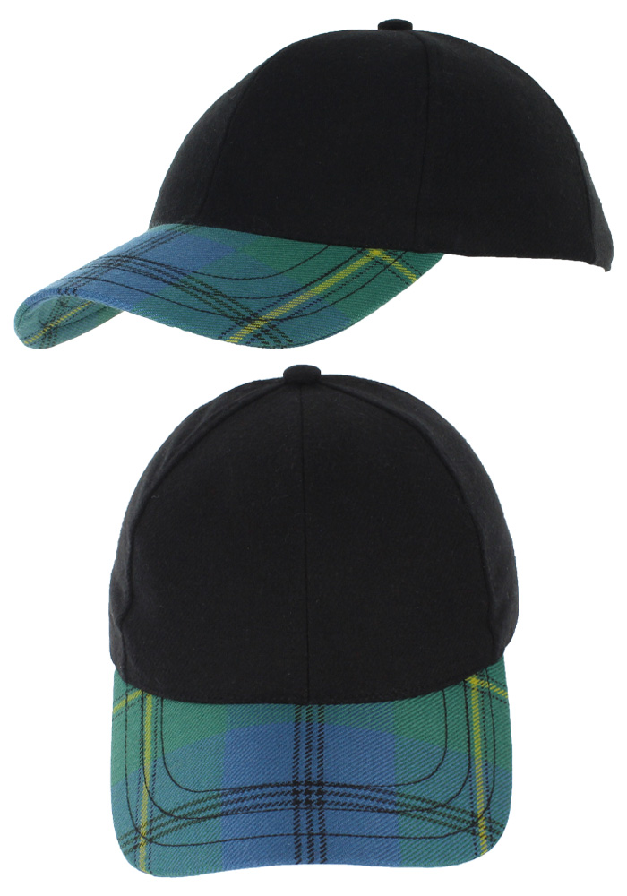 Cap, Hat, Baseball, TARTAN PEAK, PLAIN, Johnston/e Tartan